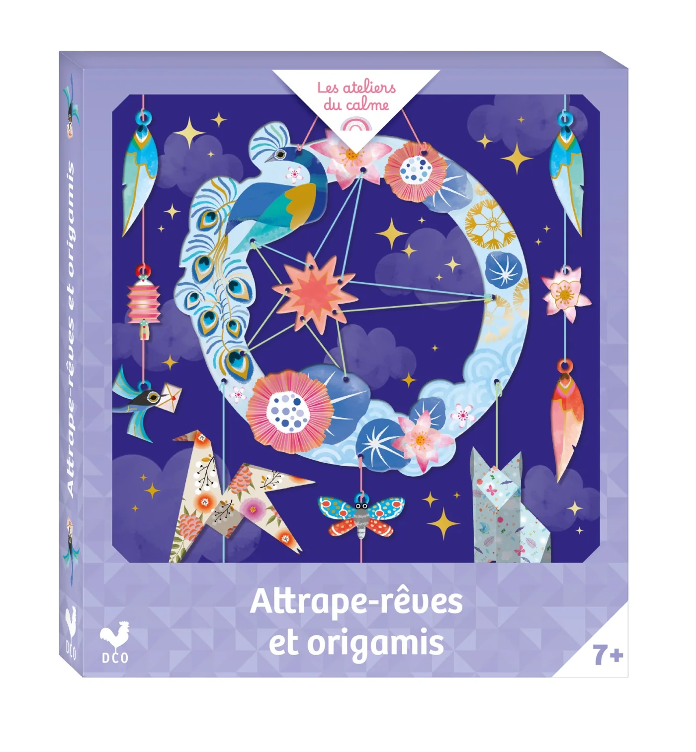 Attrape-rêves et origamis - mini boîte avec accessoires
