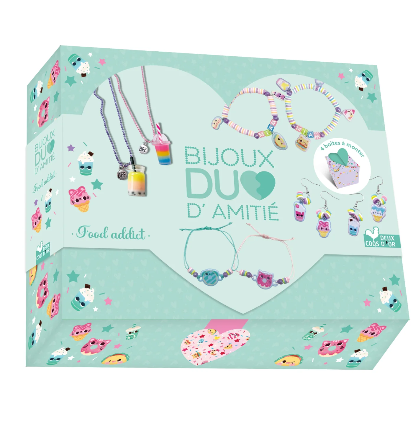 Bijoux duo d'amitié - Foodaddict - coffret avec accessoires