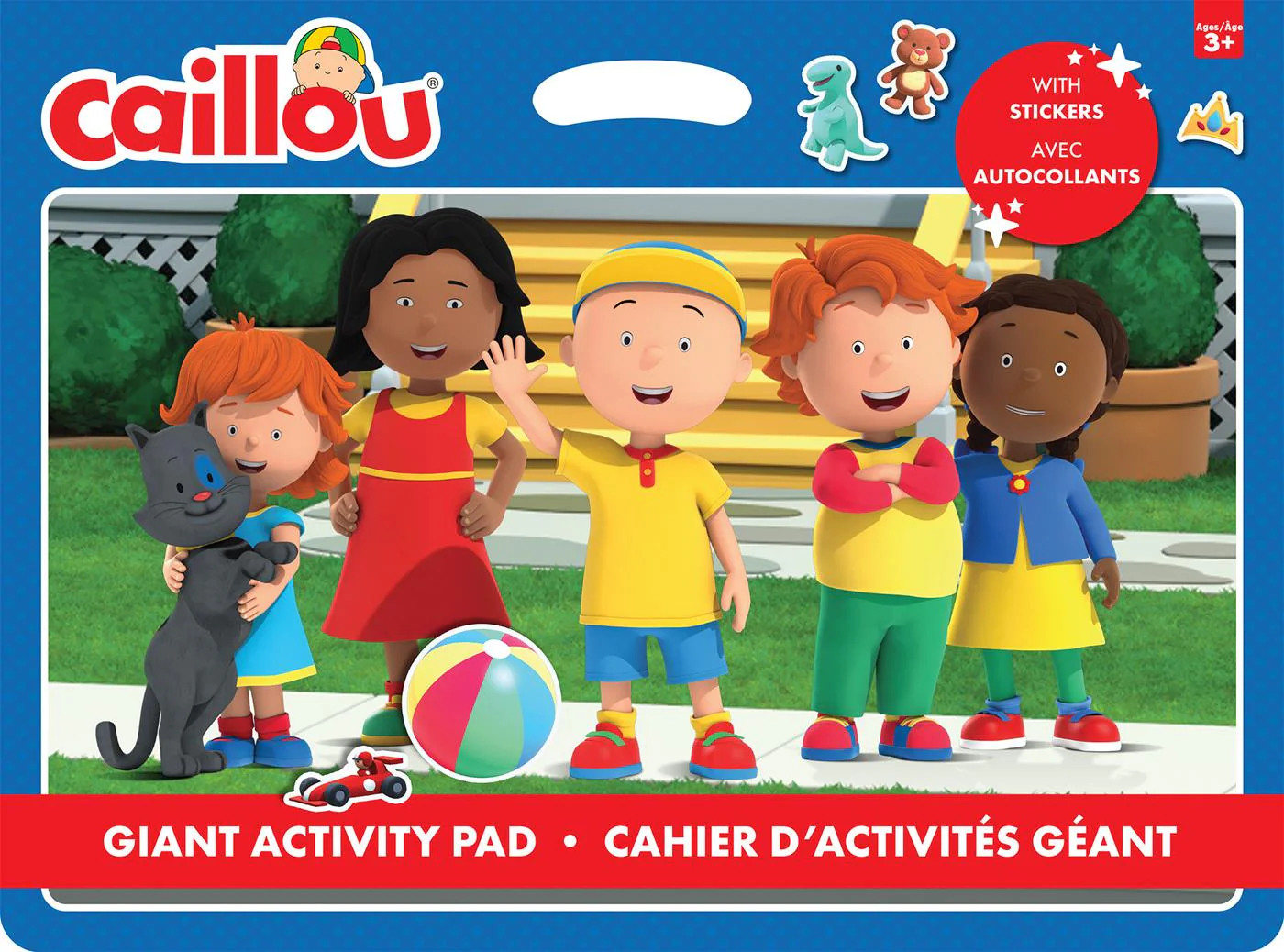 Caillou 3d- cahier act. geant + autocoll