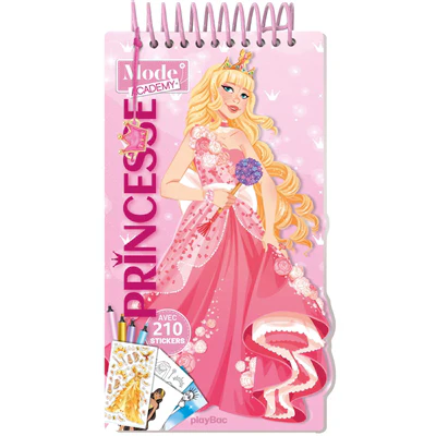 Carnet créatif Mode Academy Princesses (avec un bracelet)