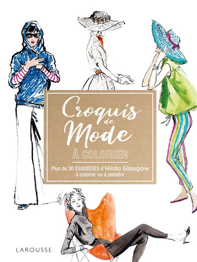 Croquis de mode à colorier d'Hilda Glasgow