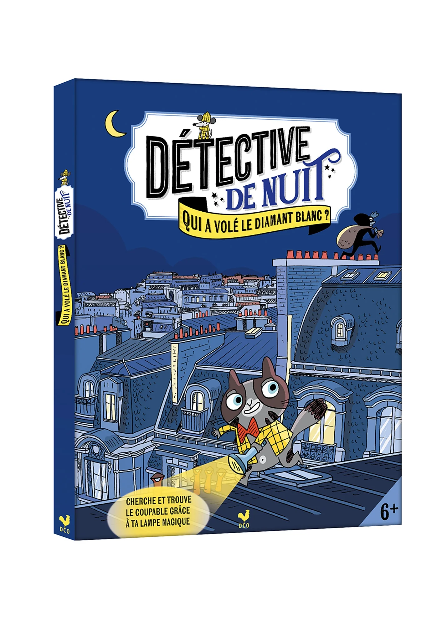 Détective de nuit - Qui a volé le diamant blanc ? - avec lampe magique