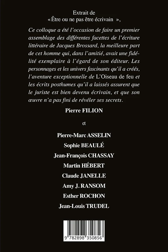 JURISTE QUI VOULAIT ETRE ECRIVAIN -LE