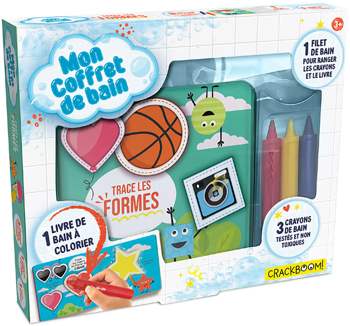 Livre de bain trace les formes