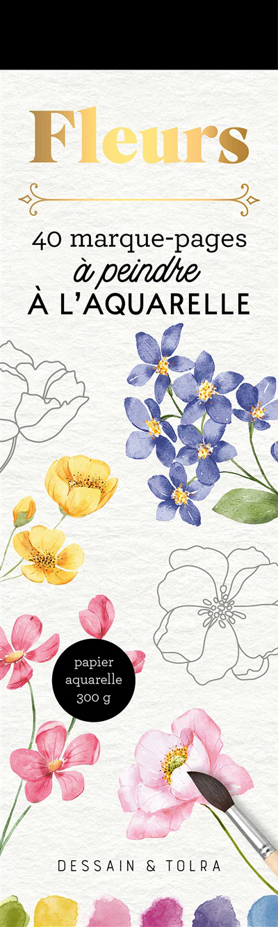 Marque-pages Fleurs à l'aquarelle