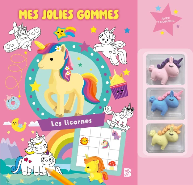Mes jolies gommes - Les licornes
