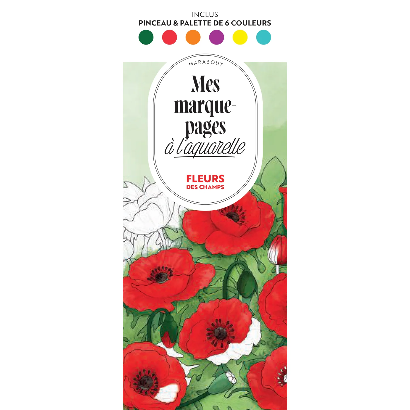 Mes marque-pages à l'aquarelle - Fleurs des champs