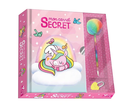 Mon carnet secret bébés licornes - coffret avec stylo fantaisie - Image 3