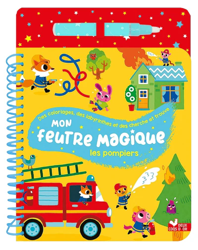 Mon feutre magique Les pompiers - avec feutre à réservoir d'eau