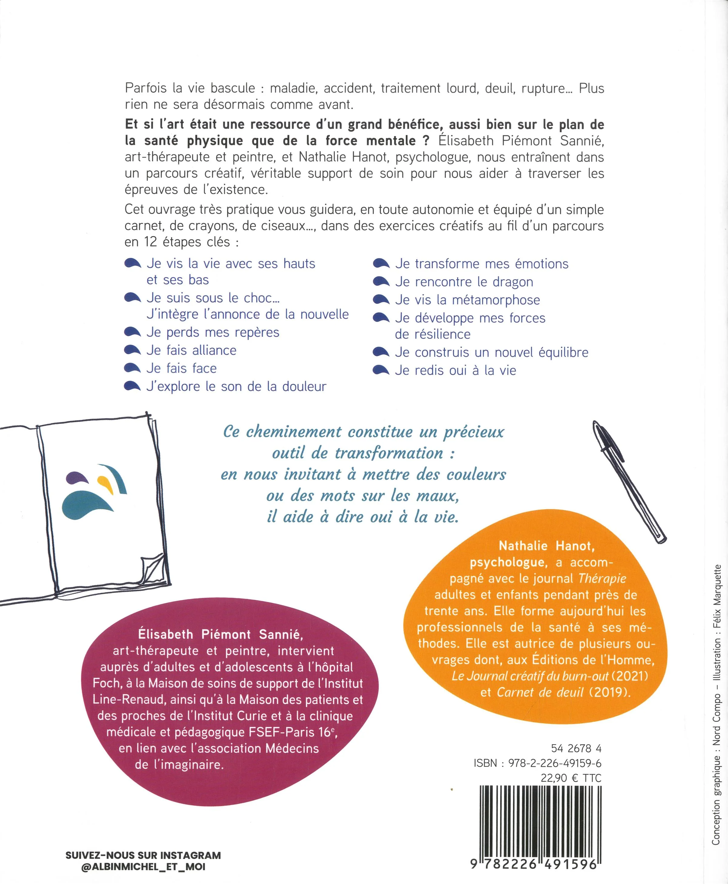 Mon guide d'art-thérapie : parcours créatif pour surmonter les épreuves de la vie : en 12 étapes - Image 2