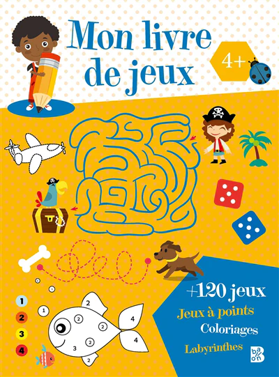 Mon livre de jeux - 4+ (jaune)