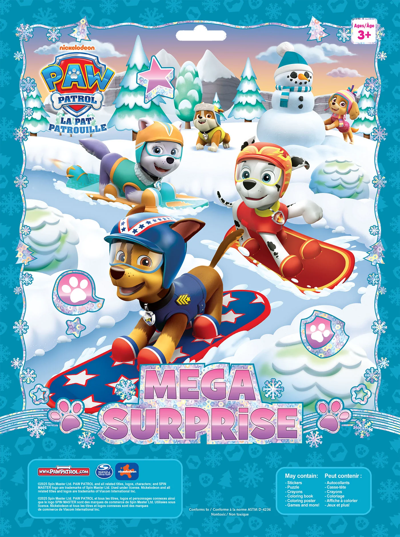 PAT'PATROUILLE HIVER -SAC MEGA SURPRISE