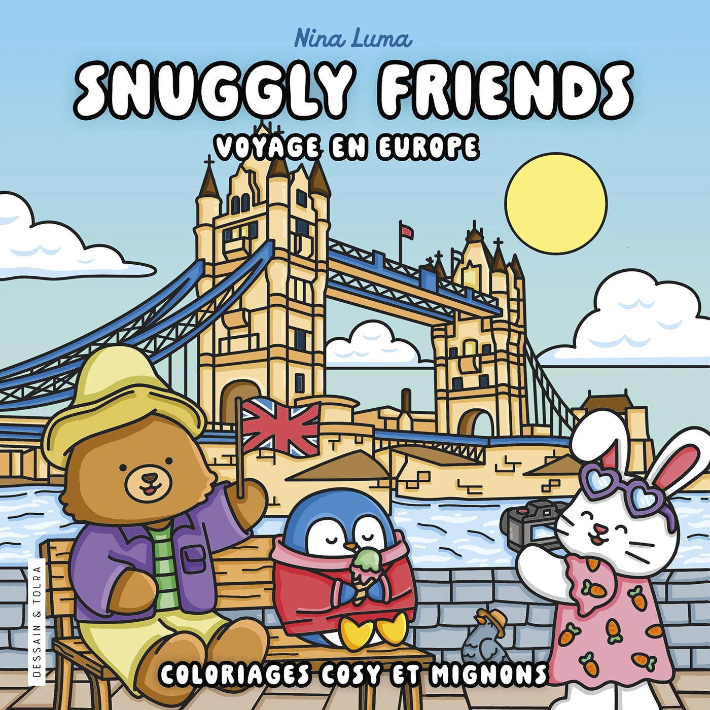 Snuggly Friends - Voyage en Europe - Nina Luma - Coloriages cosy et mignons - Cosy colo