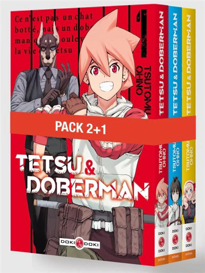 Tetsu &amp; Doberman - Pack promo vol. 01 à 03 - édition limitée